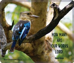 Blue-winged Kookaburra Rectangle Mouse Mat