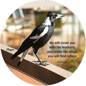 Magpie Round Mouse Mat